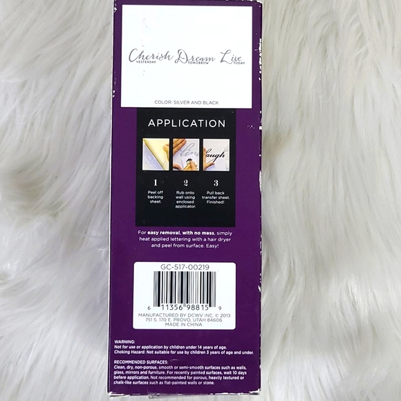 Decorative Wall "Cherish Yesterday Dream Tommorrow Live Today" self adhesive - Picture 4 of 6